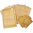 Egyptian Papyrus Blank Paper Set of 10 Sheets for Art Projects Scrapbooking Album Refill Scrolls and Teaching Ancient Hieroglyphic History 8x12in (20x30cm)