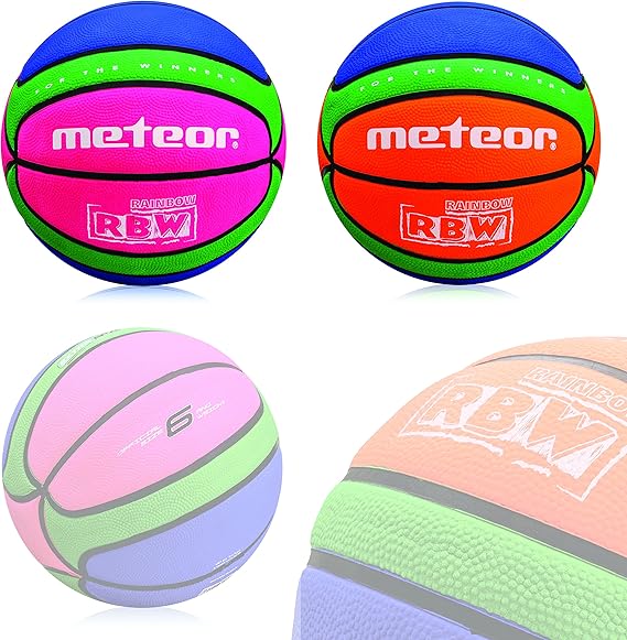 meteor Pelota de baloncesto celular Rainbow #6, rosa - verde ...