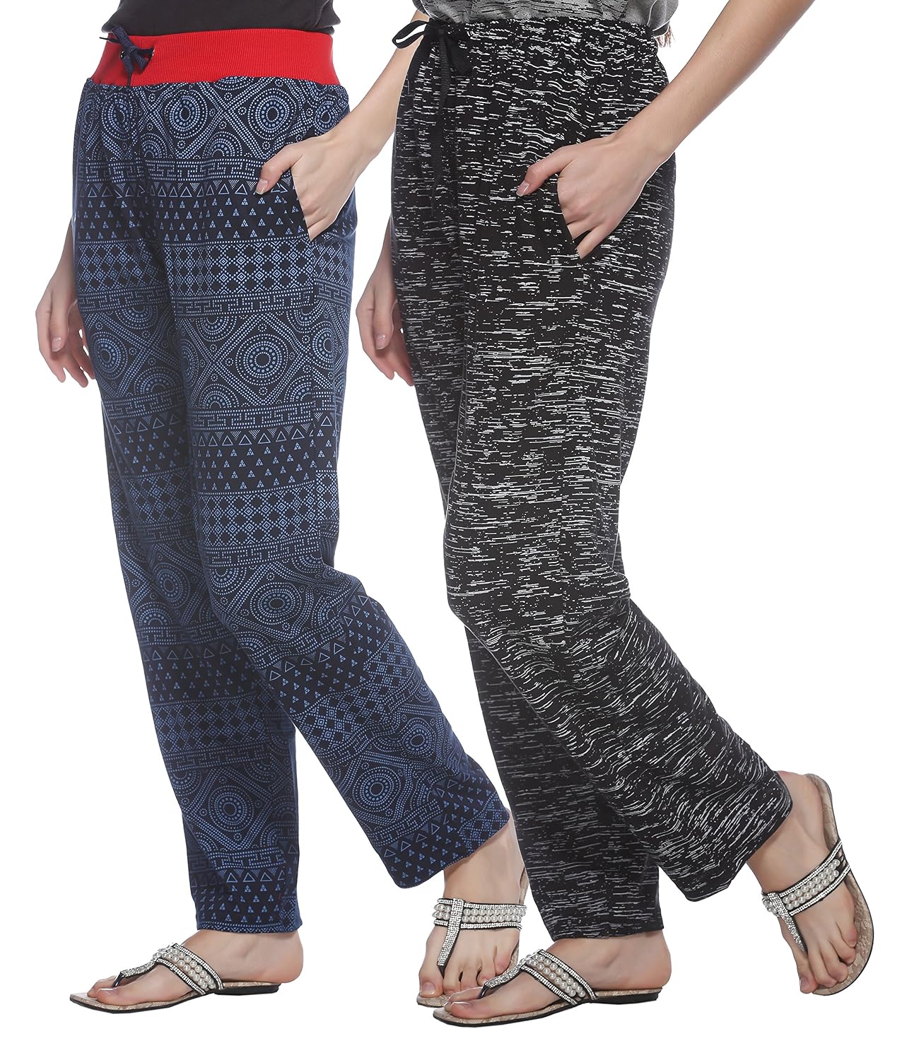 shaun women's cotton track pants (pack of 2)