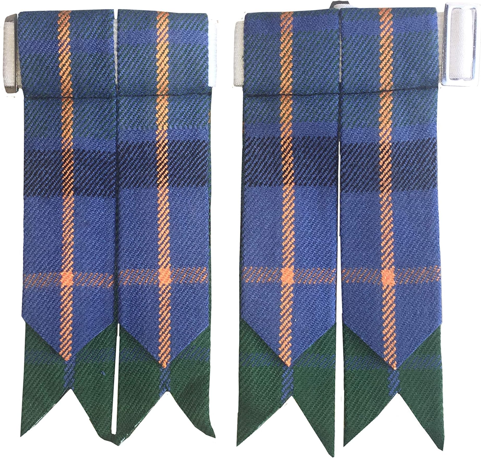 AAR Tartans Kilt Flashes with Heavy Buckle Elastic Adjusters Fit