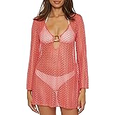 Becca Womens Paradise Buckle Tunic, Plunge Neck, Casual, Beach Cover Ups for Women