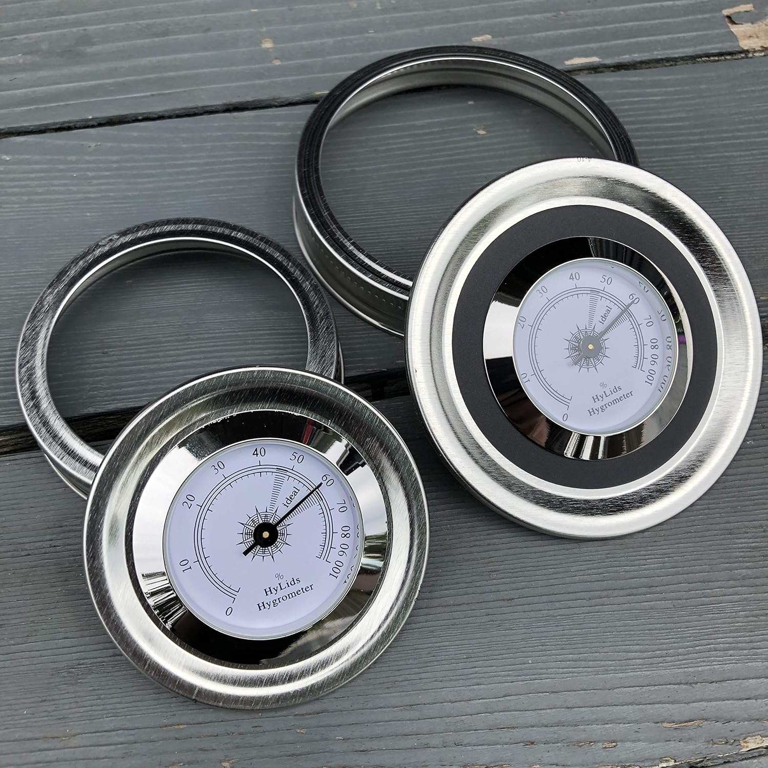Analog Regular Mouth HyLids Curing Jar Hygrometer Lids Makes a great
