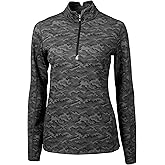Cutter & Buck Womens Traverse Camo Print Stretch Quarter Zip Womens Pullover