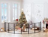 HOMIDEC 8-Panel Dog Pen with Door 80cm High Indoor Outdoor Playpen Black view 8