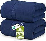 Utopia Towels Premium Jumbo Bath Sheet 90x180 cm 2 Pack Navy