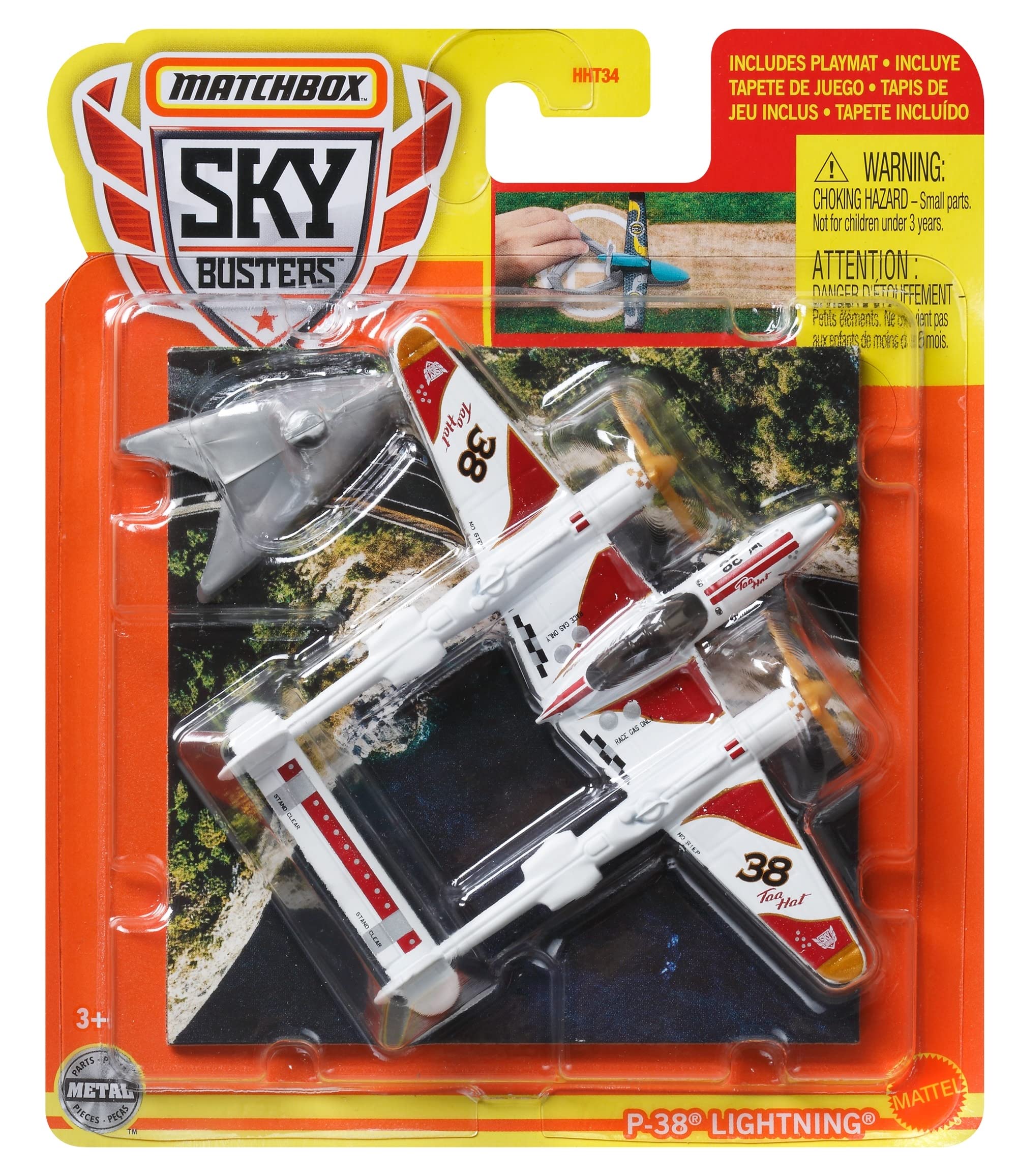 Matchbox MATTEL- Airplane with Play Mat Mod Sdos, Multicolor, Single (21-34HHT)