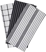 Penguin Home Set of 3 100% Cotton Kitchen Towels 50x70 cm Black White view 7