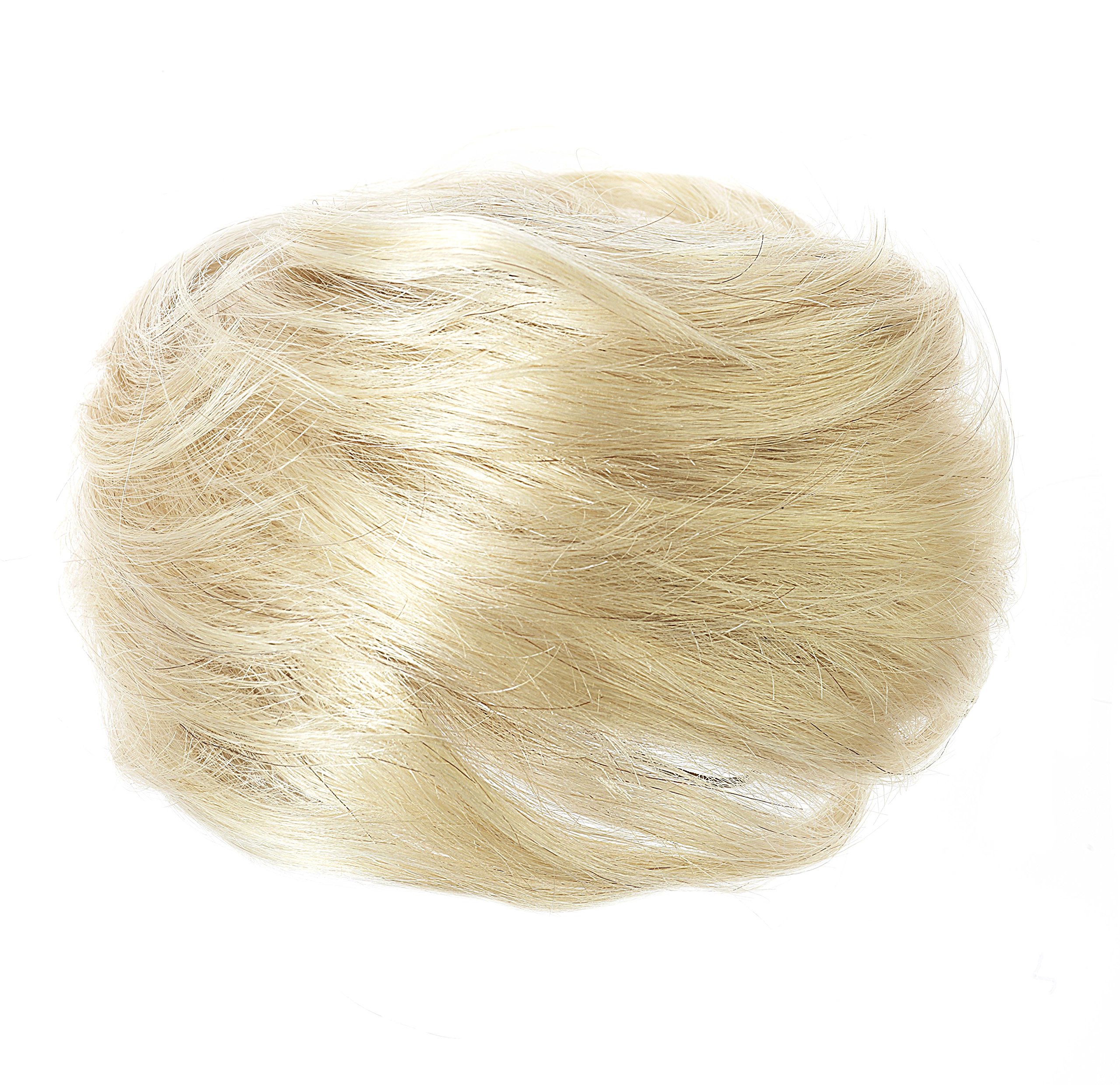 American Dream Small Size Human Hair Bun, Pure Blonde Number 60