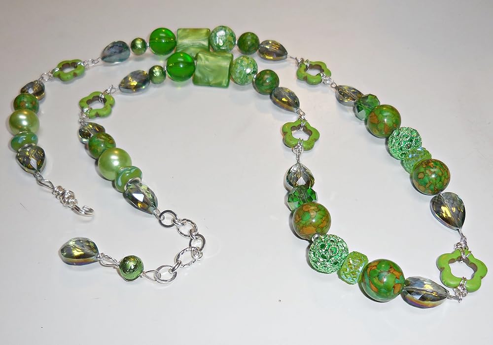 Green Camo Jewelry Set, Military Inspo Gift