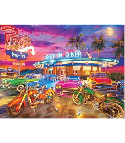 Amazon.com: RoseArt - Back to The Past - Backyard BBQ - 750 Piece