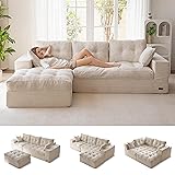 MAXYOYO L-Shaped Sectional Sofa with Convertible