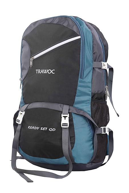NOVICZ TRAWOC Synthetic 55 L Travel Backpack for Outdoor Sport Camp Hiking Trekking Bag Camping (Blue)