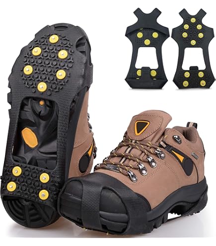 Crampons Glace HoFire - 10 Pointes Acier Antidérapantes