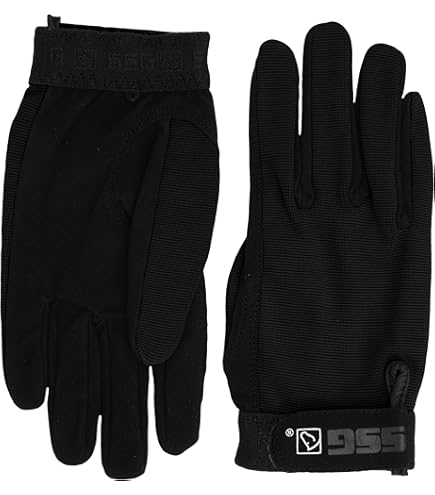 SSG Gloves 4200 Hybrid Extreme Gants d'équitation Noir Noir Size 6