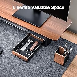 UPERGO Walnut Desk Tray with Pen Holder
