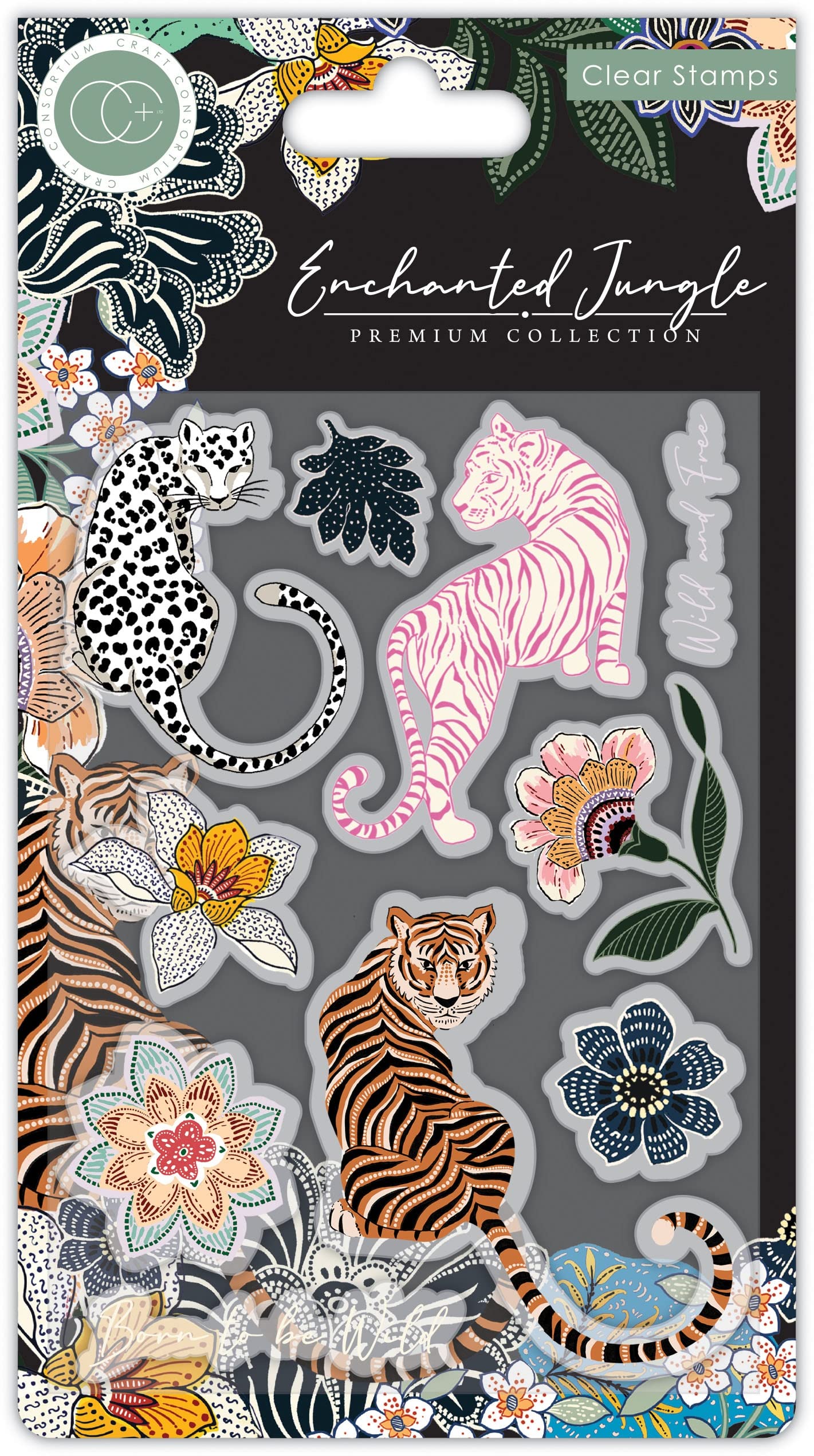 Craft Consortium A5 Clear Stamps-Enchanted Jungle