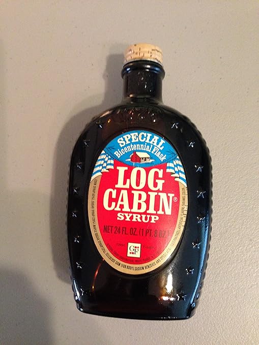 Amazon Com Log Cabin Bicentennial Flask Syrup Bottle 24oz Full