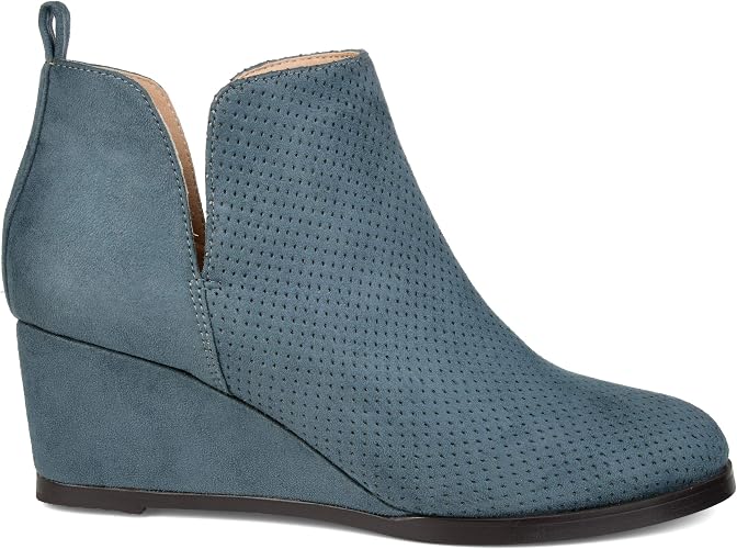 bates perforated wedge bootie