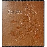Beautyus Photo Album Book, Family Album Self Adhesive Scrapbook, Leather Cover, Holds 3x5, 4x6, 5x7, 6x8, 8x10 Photos (Brown, Large)