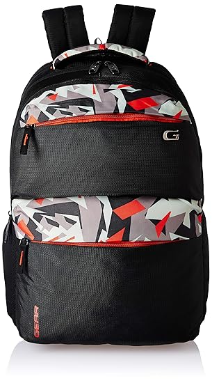 Gear 29 Ltrs Black Casual Backpack (BKPGEORNC0106)