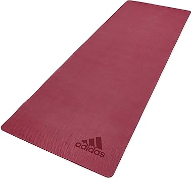 Amazon.com : adidas Premium Yoga Mat - Mystery Ruby, 5mm ...