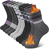 SIMIYA Merino Wool Socks for Women 5 Pairs Extra Thick Winter Warm Thermal Hiking Cozy Soft Ladies Sock for Cold Weather