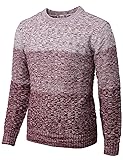 H2H Mens Fashion Three Tone Color Gradation Knitted