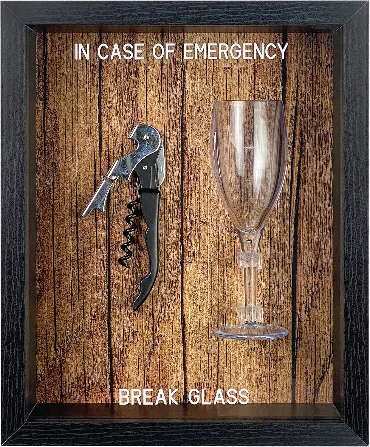 Wall Décor - BREAK GLASS GIFTS Funny In Case of Emergency Wine Gifts - Unique Wine Decor for Mother’s Day or Father’s Day. Hilarious Wine Gag Gifts for Men or Women, Ideal for Any Wine Lover