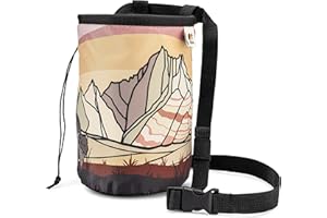 OSO Supply - Climbing Chalk Bag for Adults and Kids, Drawstring Closure, Adjustable Waist Belt, Indoor/Outdoor Training, Rock