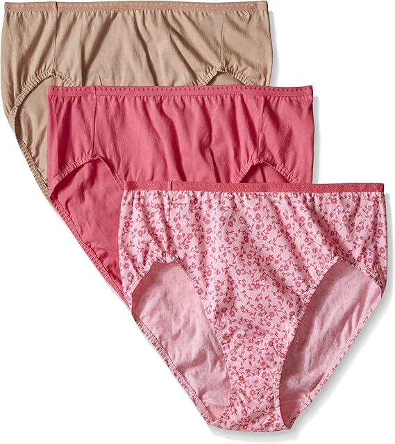 Fruit Of The Loom Ladies' Cotton Hi Cut Panties Multi 3 Pack (D22501) 6