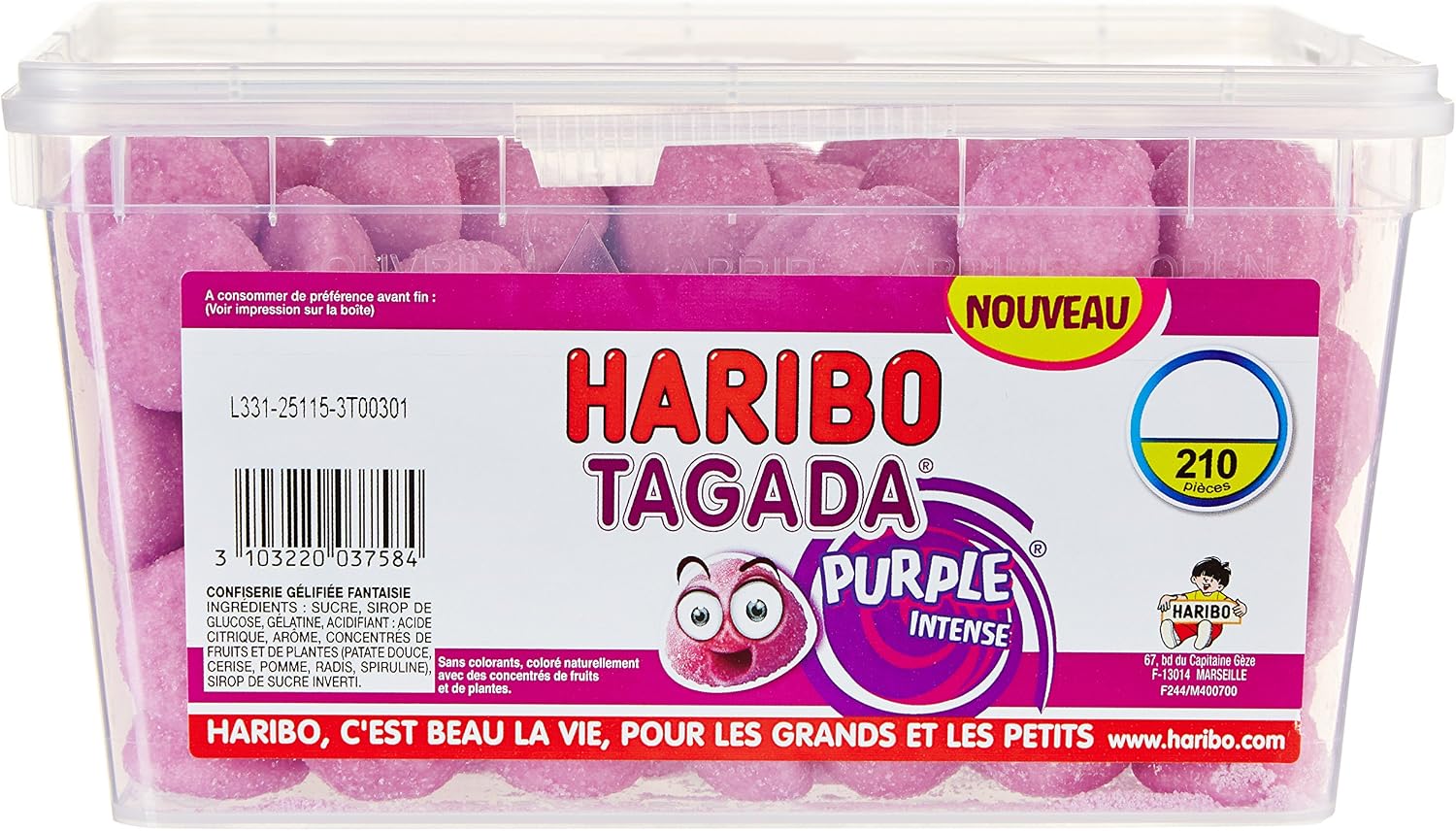 Haribo Bonbon G lifi Tagada Purple X 210 Pi ces 1 18 Kg Amazon fr Haribo Bonbon G lifi Tagada Purple X 210 Pi ces 1 18 Kg Amazon fr