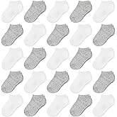 SPTRAMLE 25 Pairs Toddler Girls Ankle Socks - Soft Low Cut for Kids Aged 1-14