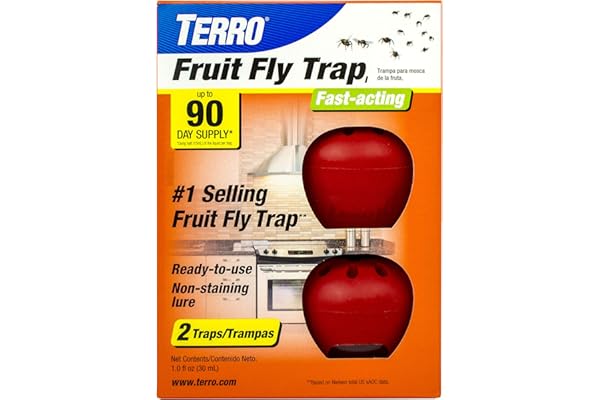 Terro Fruit Fly Trap 4 Traps + 90 Days Lure Supply