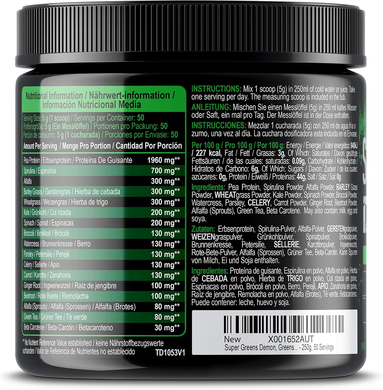Super Greens Demon, Packed Full of Vegetables and Superfoods, Vegan & Vegetarian Friendly - Image 3