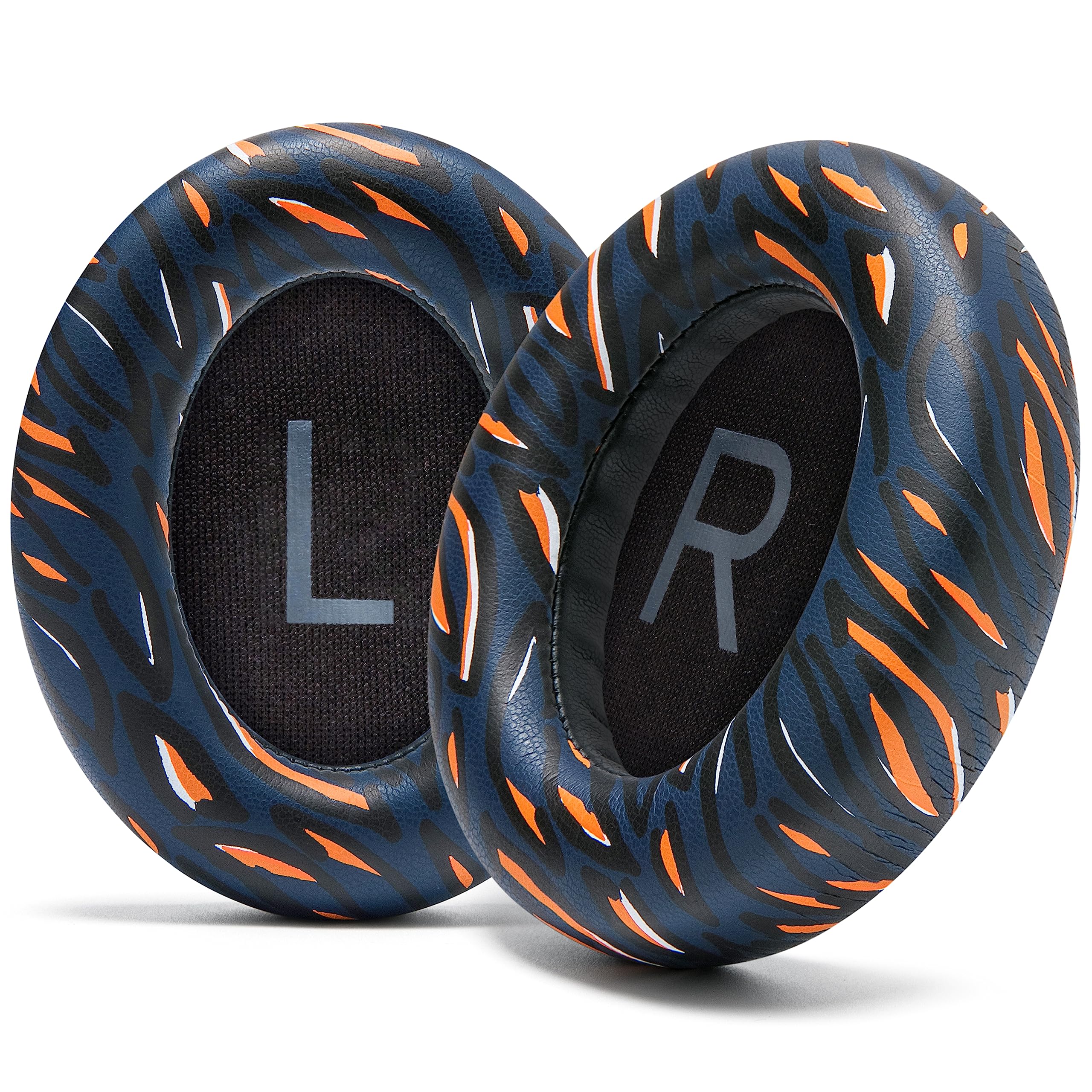 WC Wicked Cushions Upgraded Replacement Ear Pads for Bose 700 Noise Cancelling Headphones (NC700) - Softer PU Leather, Luxurious Memory Foam, Added Thickness, Extra Durable Ear Cushions |Navy Tiger — image 1
