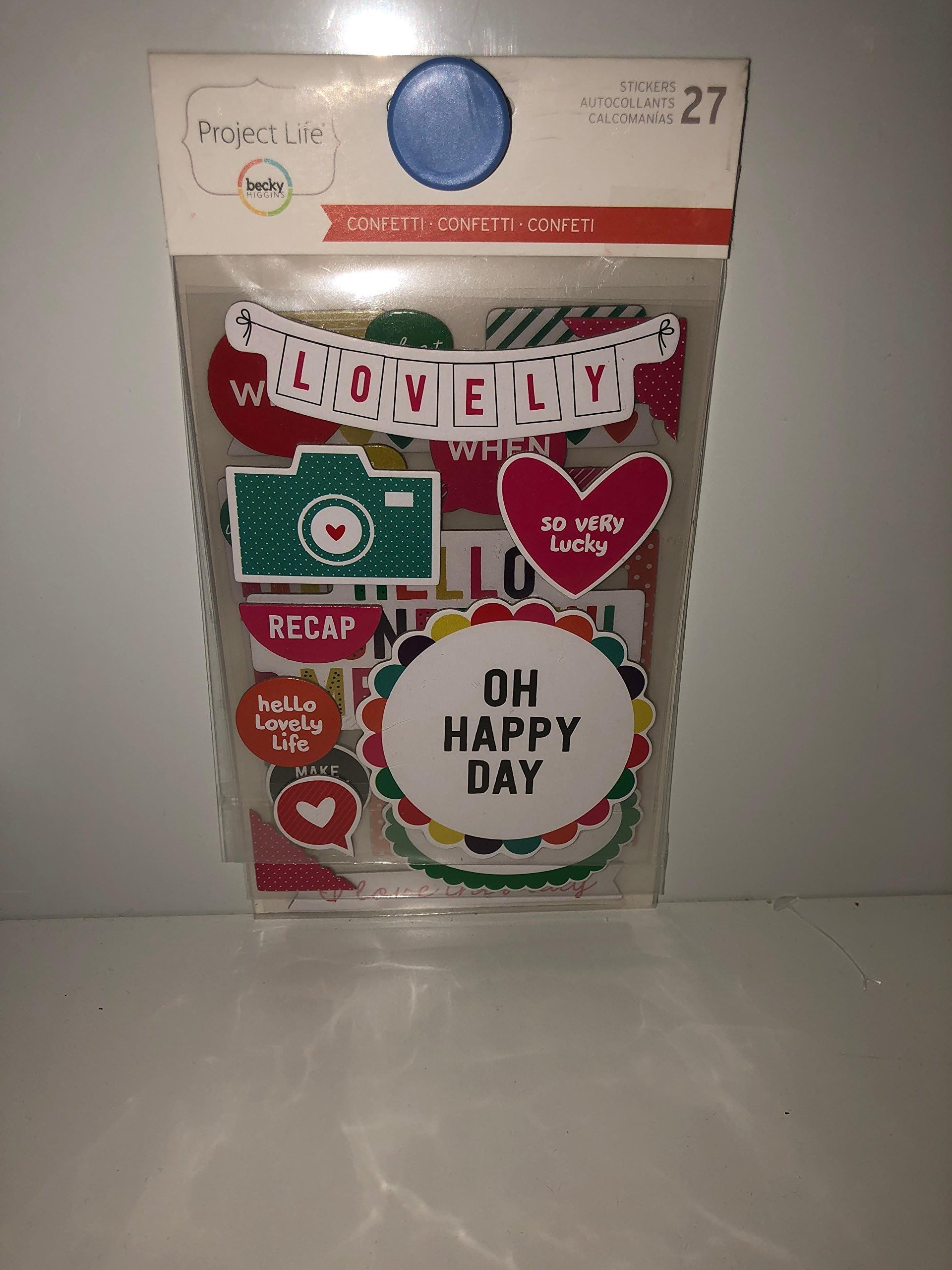 Project Life Sticker Accessories-Confetti-Chipboard (27 Piece)