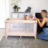 My Babiie Travel Cot Blush Pink Lightweight Foldable 0+ 15kg view 2