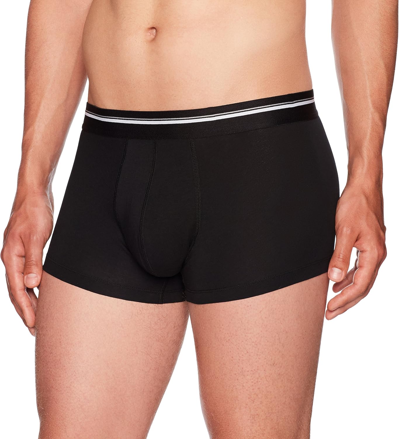 Goodthreads Men's 4-Pack Tag-Free Trunk Underwear, Black, Large: Clothing