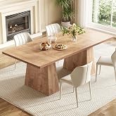 Rectangle Dining Table for 4-6 People,Wooden Table with Heavy Duty Legs | Rectangle Furniture Modern Kitchen Table for Home, Dining Room, Oak