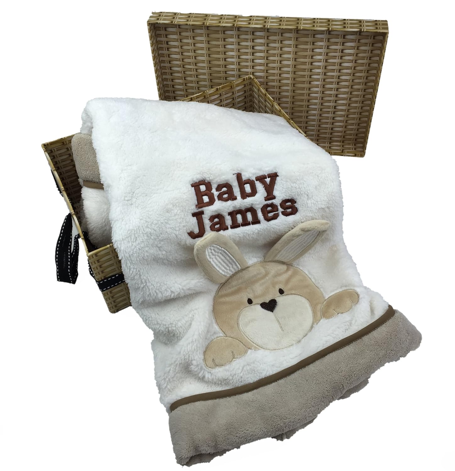Personalised Baby Blanket in Gift Hamper Effect Box for