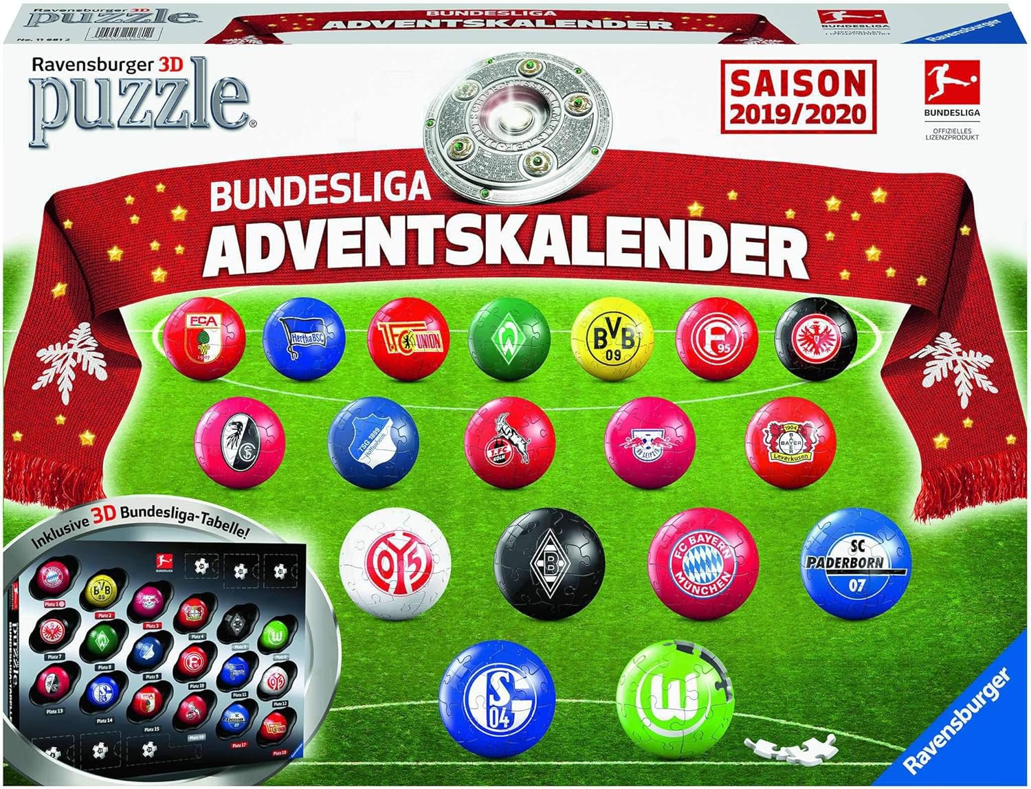 Ravensburger 11681 Bundesliga Adventskalender Saison 2019 2020