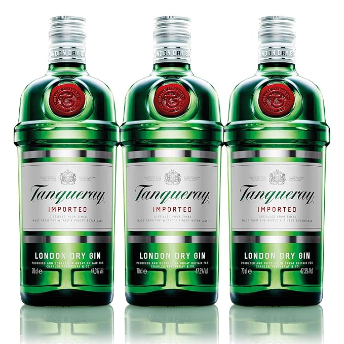 Tanqueray London Dry Gin Imported, 3er, Alkohol, Alkoholgetränk, Flasche, 47.3%, 700 ml, 703982