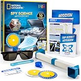 National Geographic Spy Science Kit with 10 Secret Missions for Kids | 10 Secret Missions, Spy Gadgets and Gear, Detective Activities, Pretend Play, Science Experiments, Spy Halloween Costume