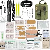 RHINO RESCUE Survival First Aid Kit for Hiking, Backpacking | Portable Size, IFAK Molle Pouch, Essential Outdoor Gear, 100+ First Aid Supplies, 20+ Survival Essentials, HSA/FSA Approved