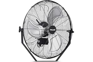 NewAir 18” Outdoor High Velocity Wall Mounted Fan with 3 Fan Speeds and Adjustable Tilt Head, NIF18WBK01