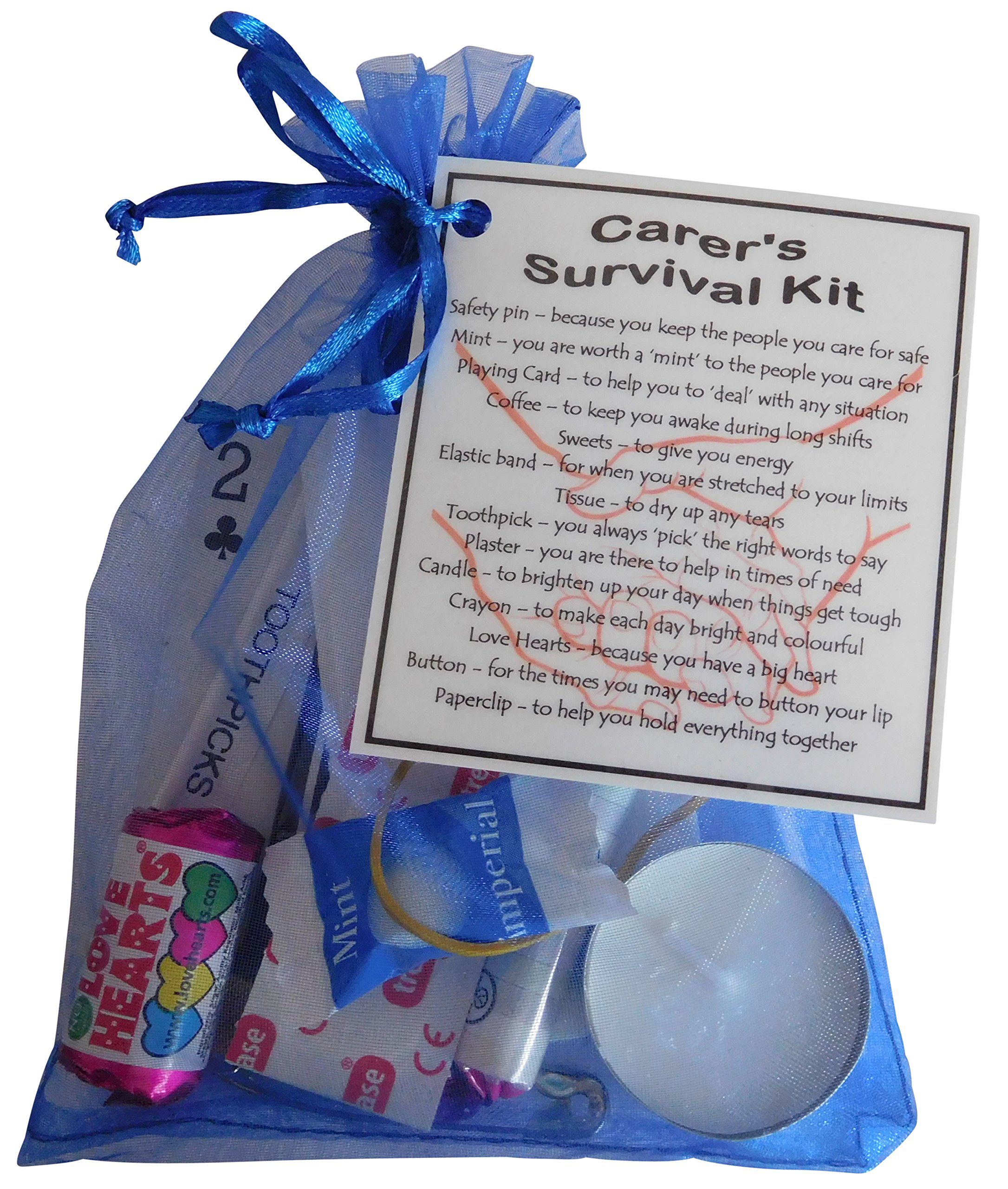 Carer's Survival Kit - Novelty Gift for Carer. Care Home Worker present. Thank you