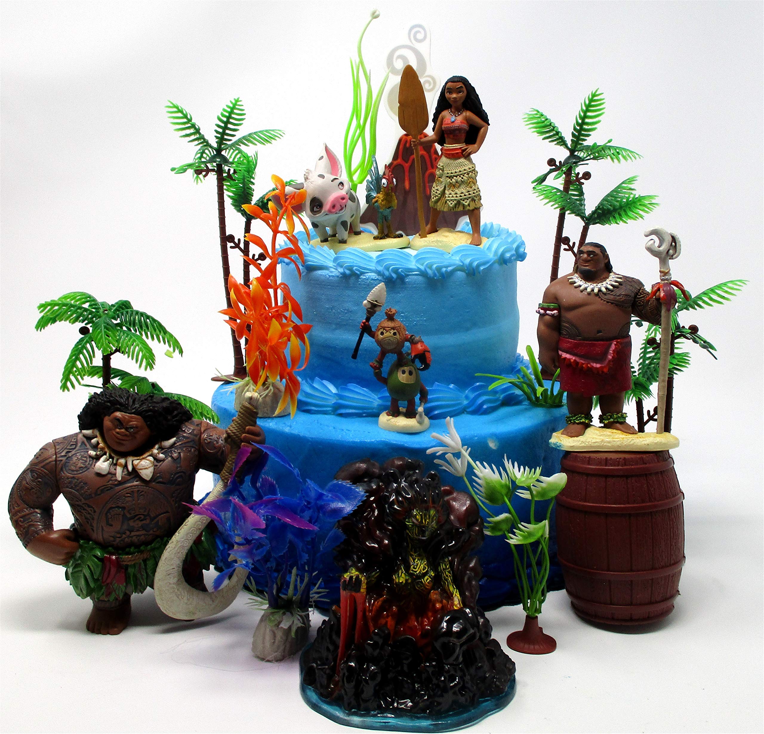 Cake Toppers Moana Birthday Set Featuring Various Cake Toppers Moana Birthday Set Featuring Various