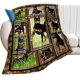 Cute Doberman Blanket for Girls Boys Doberman Pinscher Dog Throw Blankets Soft Cozy Warm Fuzzy Fleece Funny Puppy Bedding Flannel Throws Stuffed Animal Gifts for Kids Men Women Bedroom Decor 50"x40"