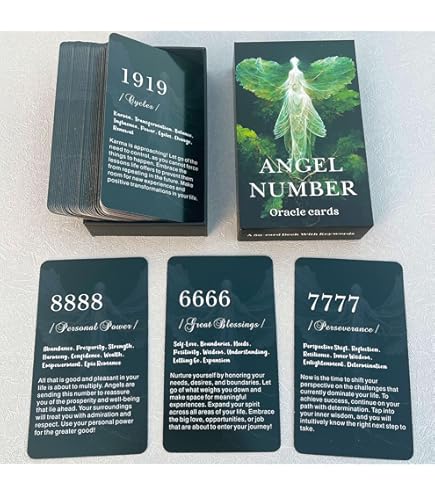 Amazon.com: GZXINKE Angel Numbers Oracle Deck, Oracle Cards for