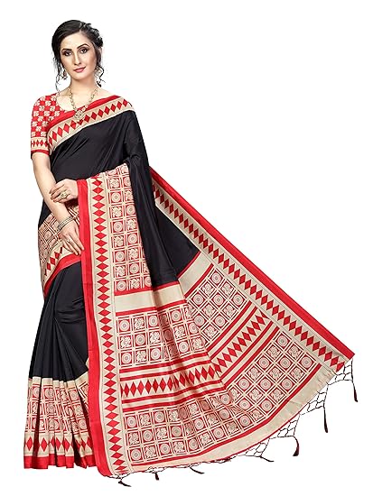 Winza Designer Womens Art Silk Saree With Blouse (BIBA)